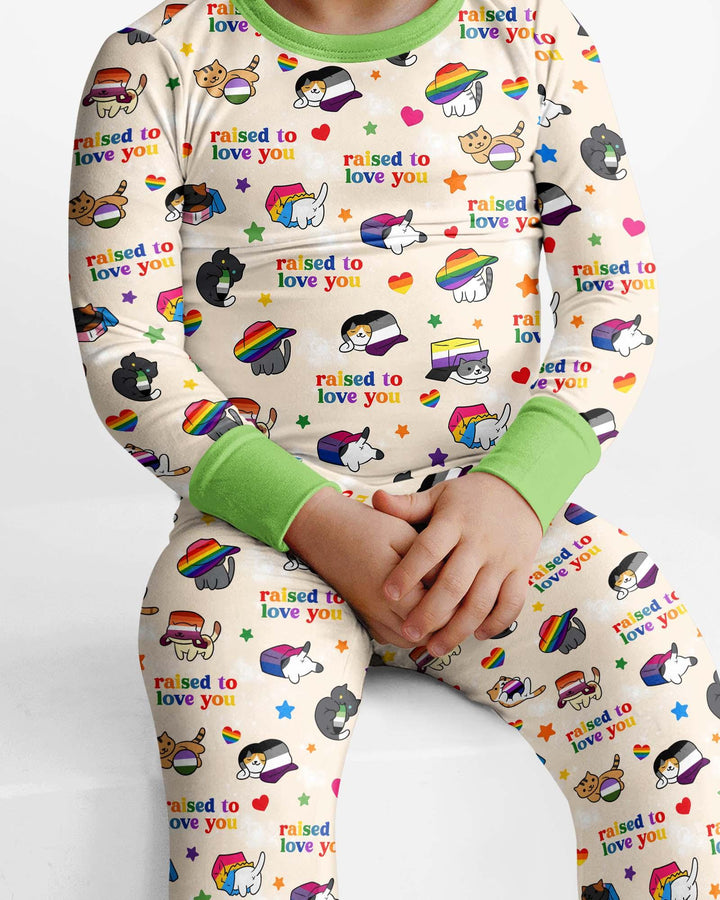 Rainbow Paws Family Matching Bamboo Two Piece Long Sleeve Pajama Set