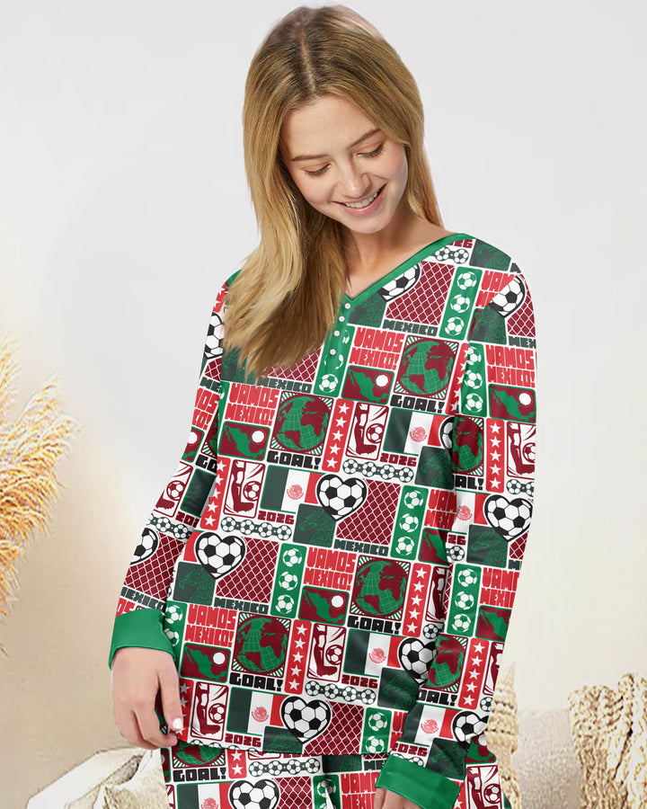 World Soccer Vamos Mexico Bamboo Women Pajama Set