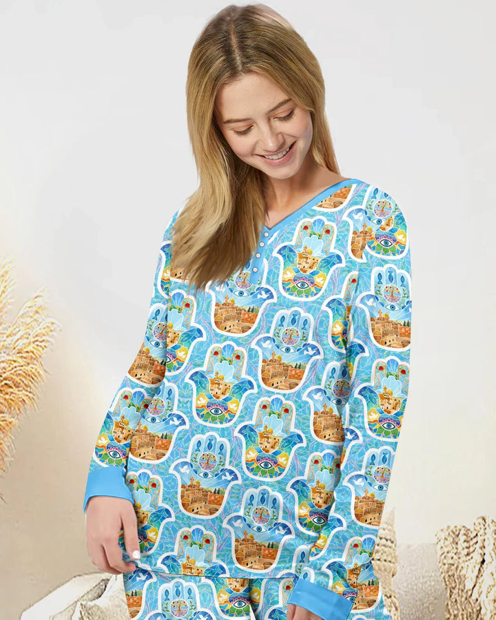 Hamsa Hand Bamboo Women Pajama Set