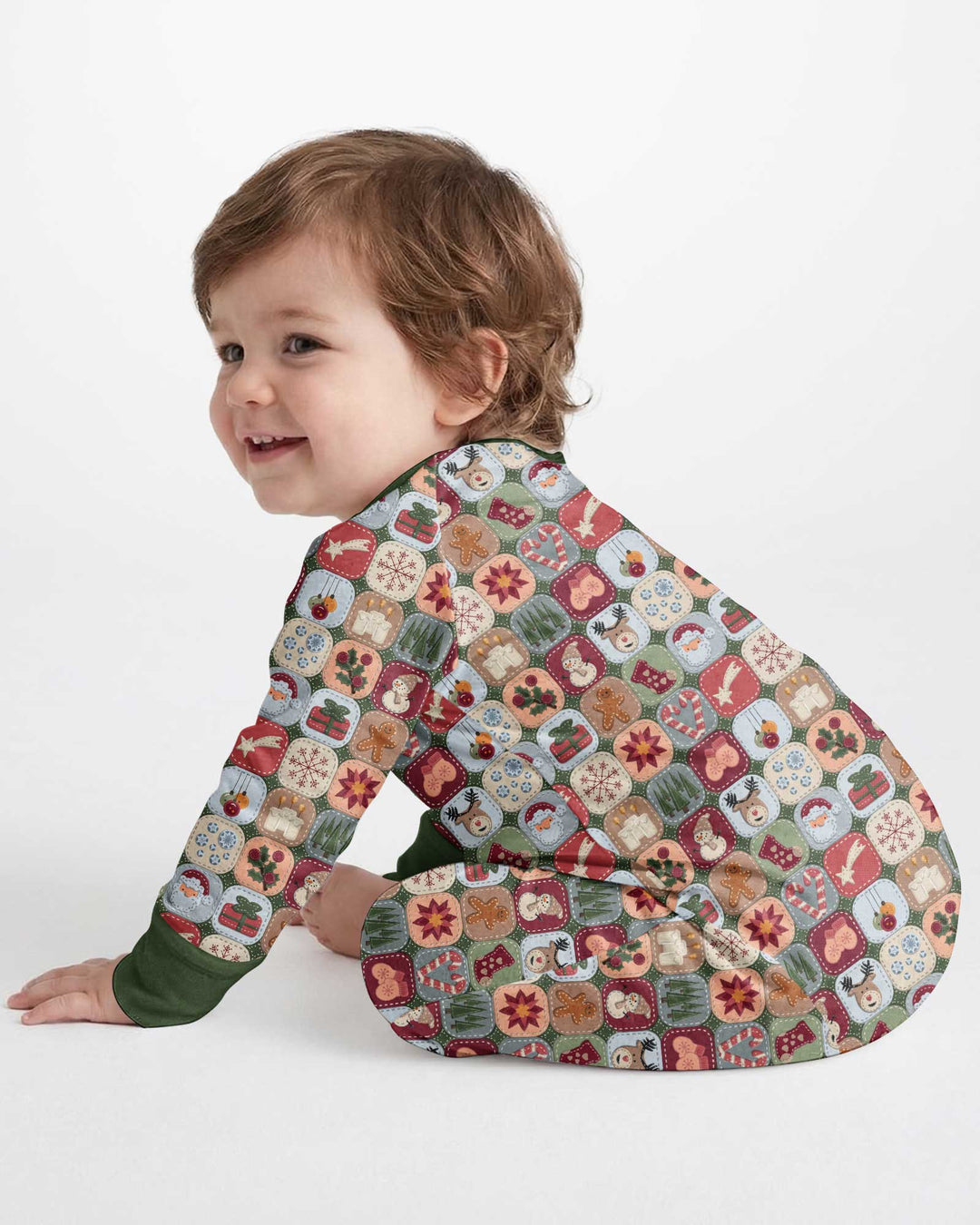 Christmas Felt Patchwork Bamboo Convertible Zippy