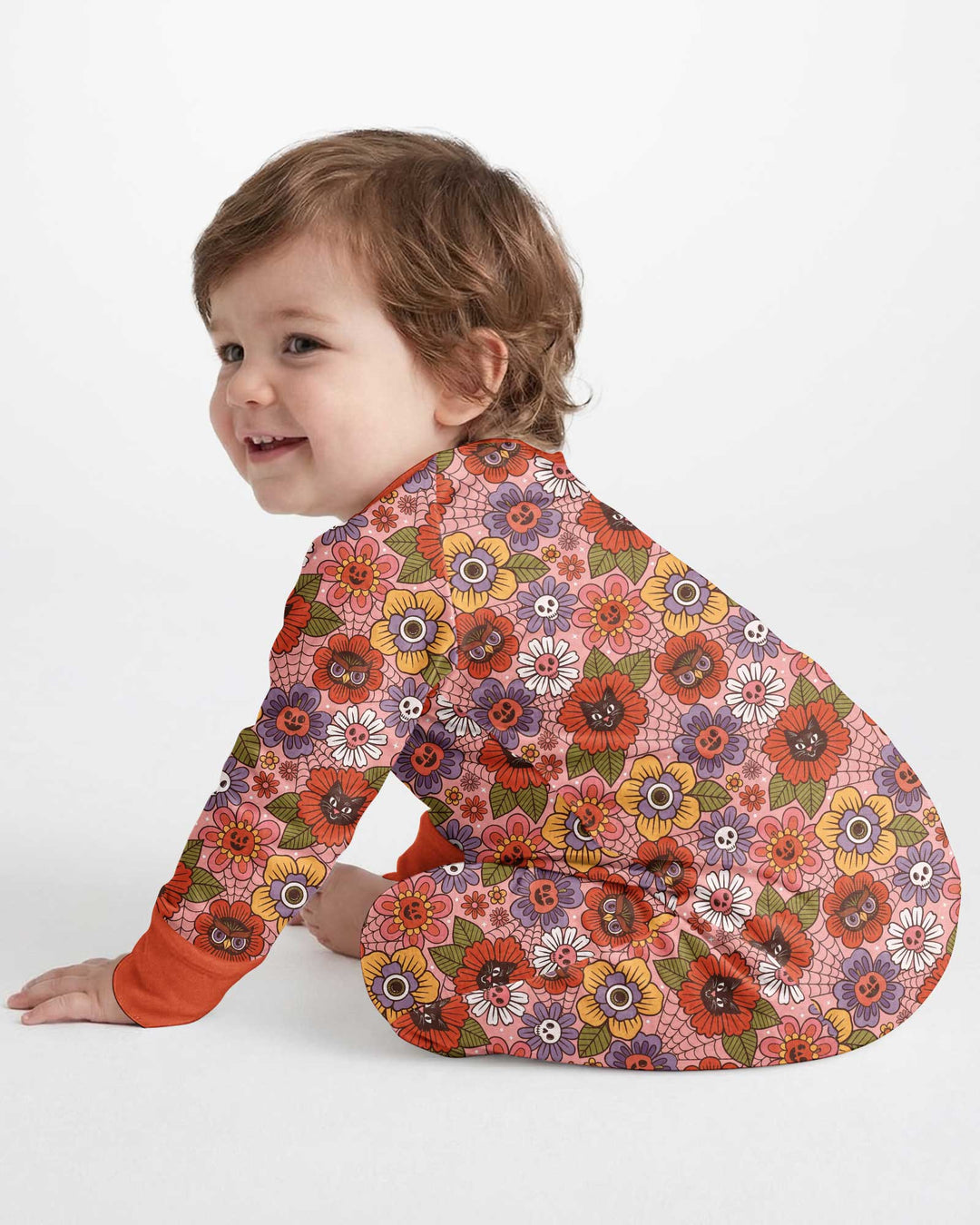 70s Halloween Floral Bamboo Convertible Zippy