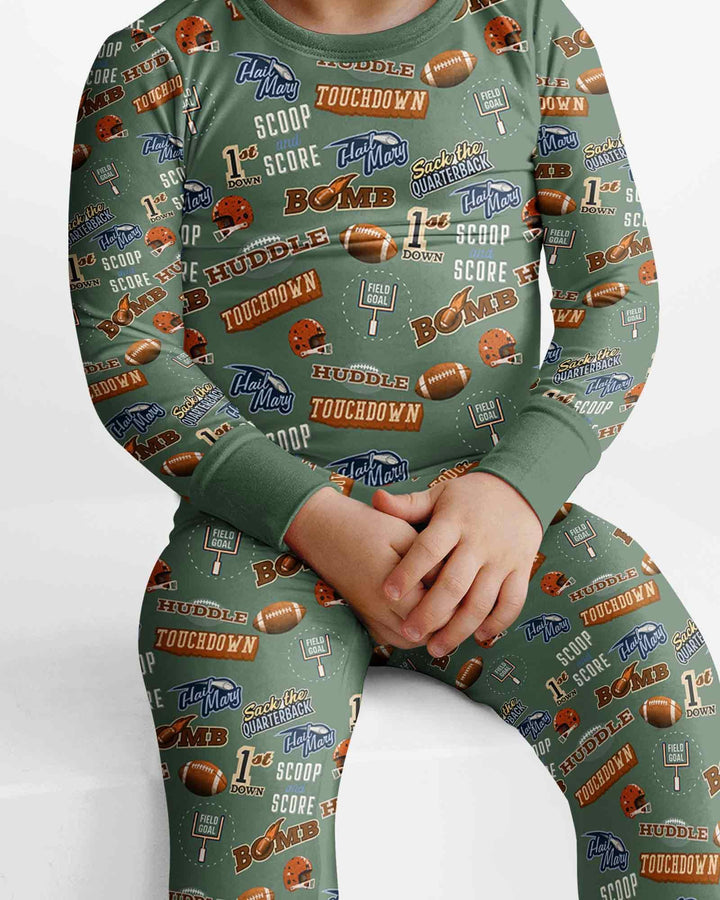 Template Bamboo Two Piece Long Sleeve Pyjamas Set