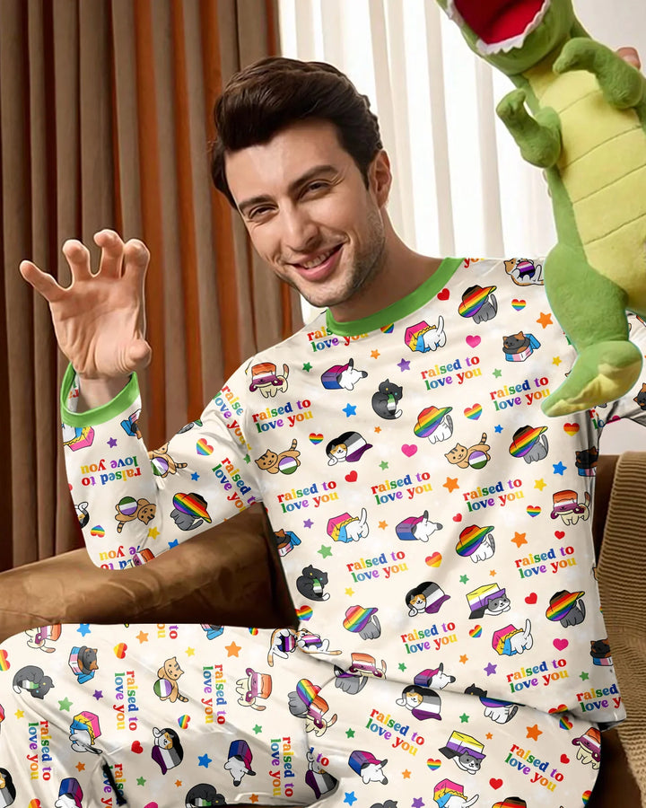 Rainbow Paws Family Matching Bamboo Men's Pajama Set