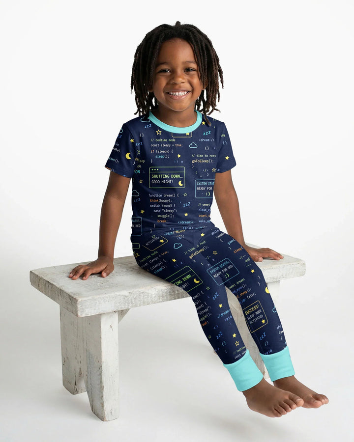 It Techy Job Matching Dad and Son Bamboo Two Piece Short Sleeve Pajama Set