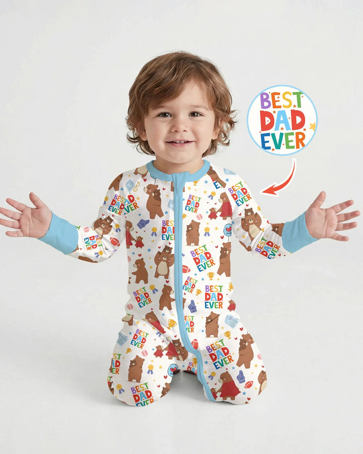 Best Daddy Bear Ever Family Matching Bamboo Convertible Zippy