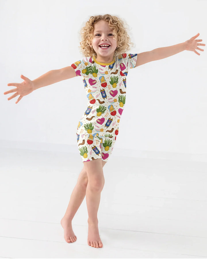 Jewish High Holidays Bamboo Two Piece Short Sleeve Shorts Pajama Set