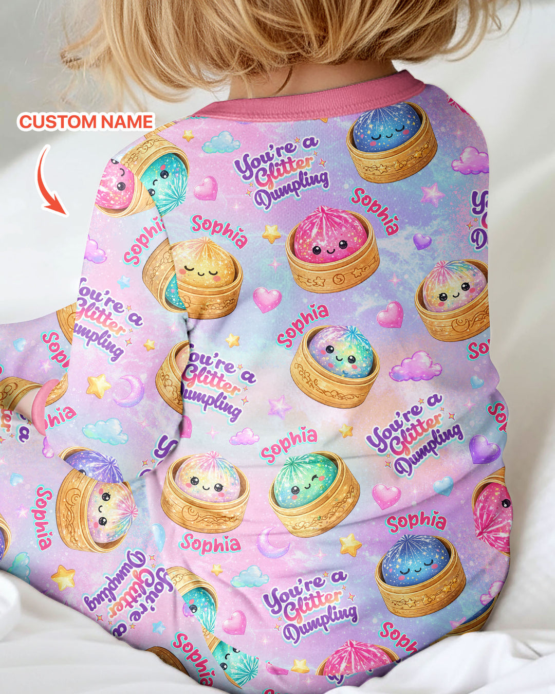 Custom Name You're A Glitter Dumpling Bamboo Convertible Zippy