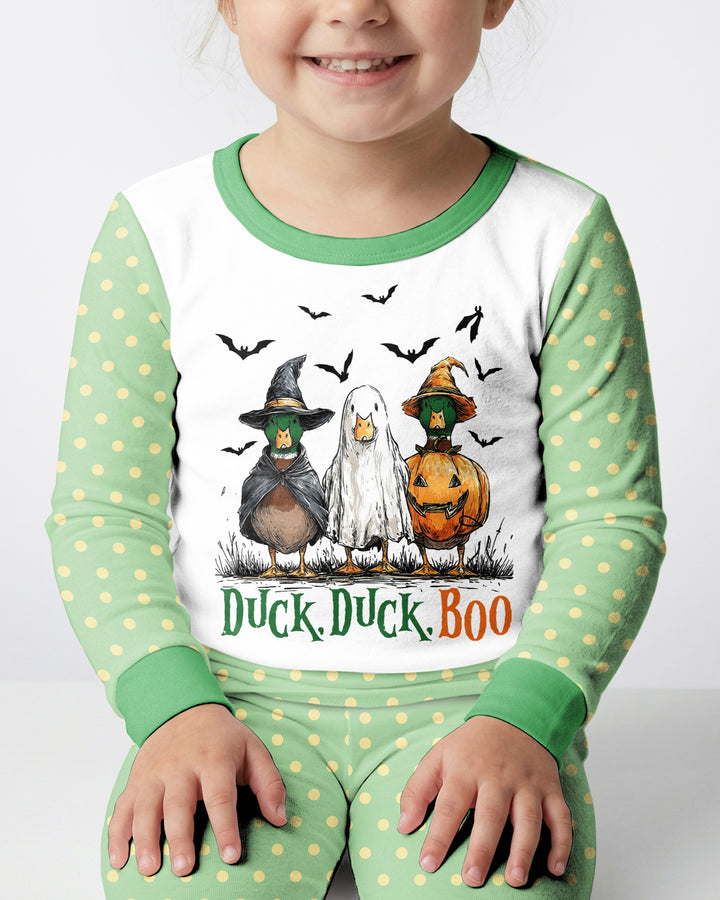 Duck Duck Boo Bamboo Two Piece Long Sleeve Pajama Set