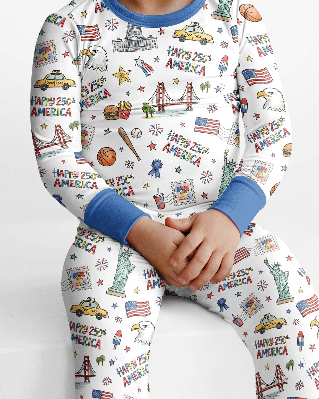 America 250 Celebration Bamboo Two Piece Long Sleeve Pajama Set