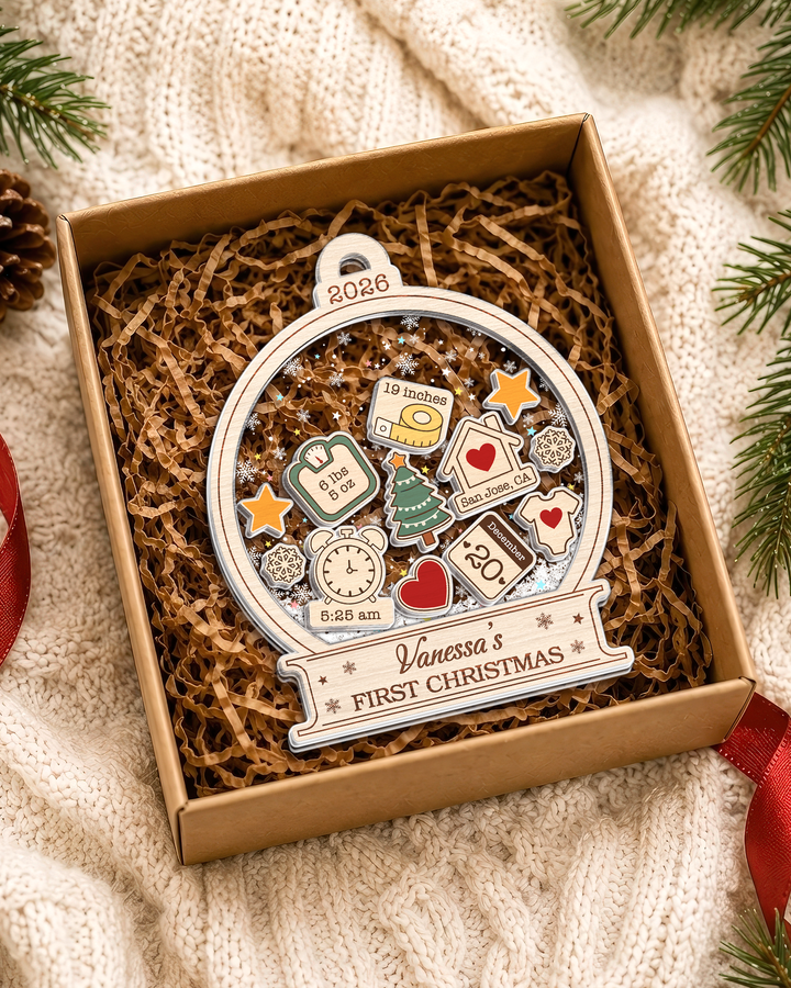Baby's First Christmas Shaker Ornament 2026
