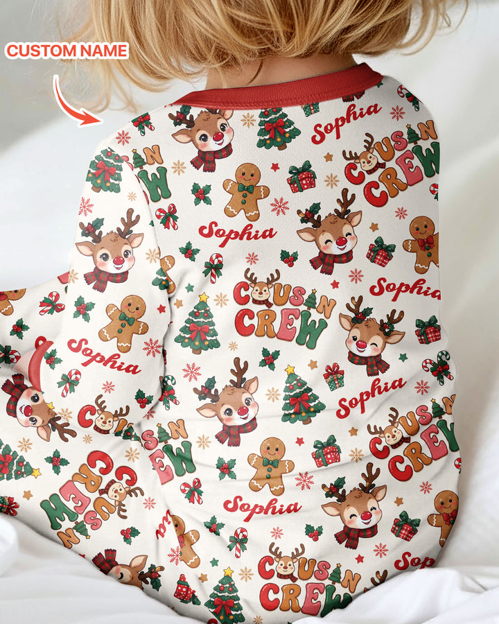 Personalized Christmas Cousin Crew Bamboo Convertible Zippy