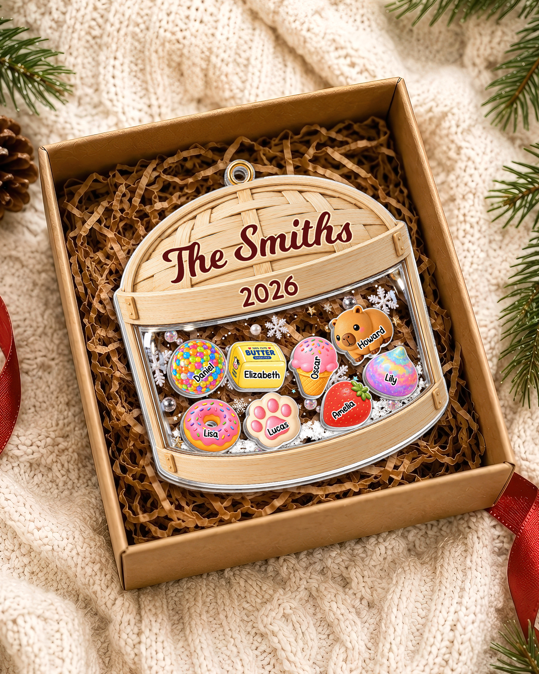 Squishies Family Shaker Ornament
