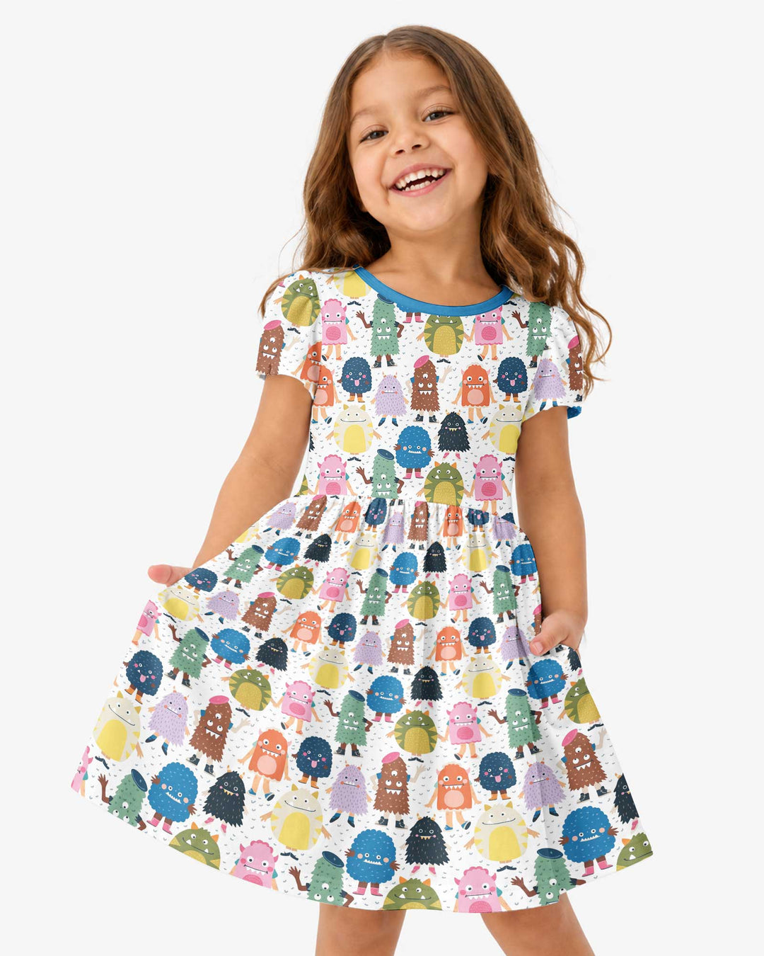 (Not So) Scary Monsters Bamboo Twirl Dress