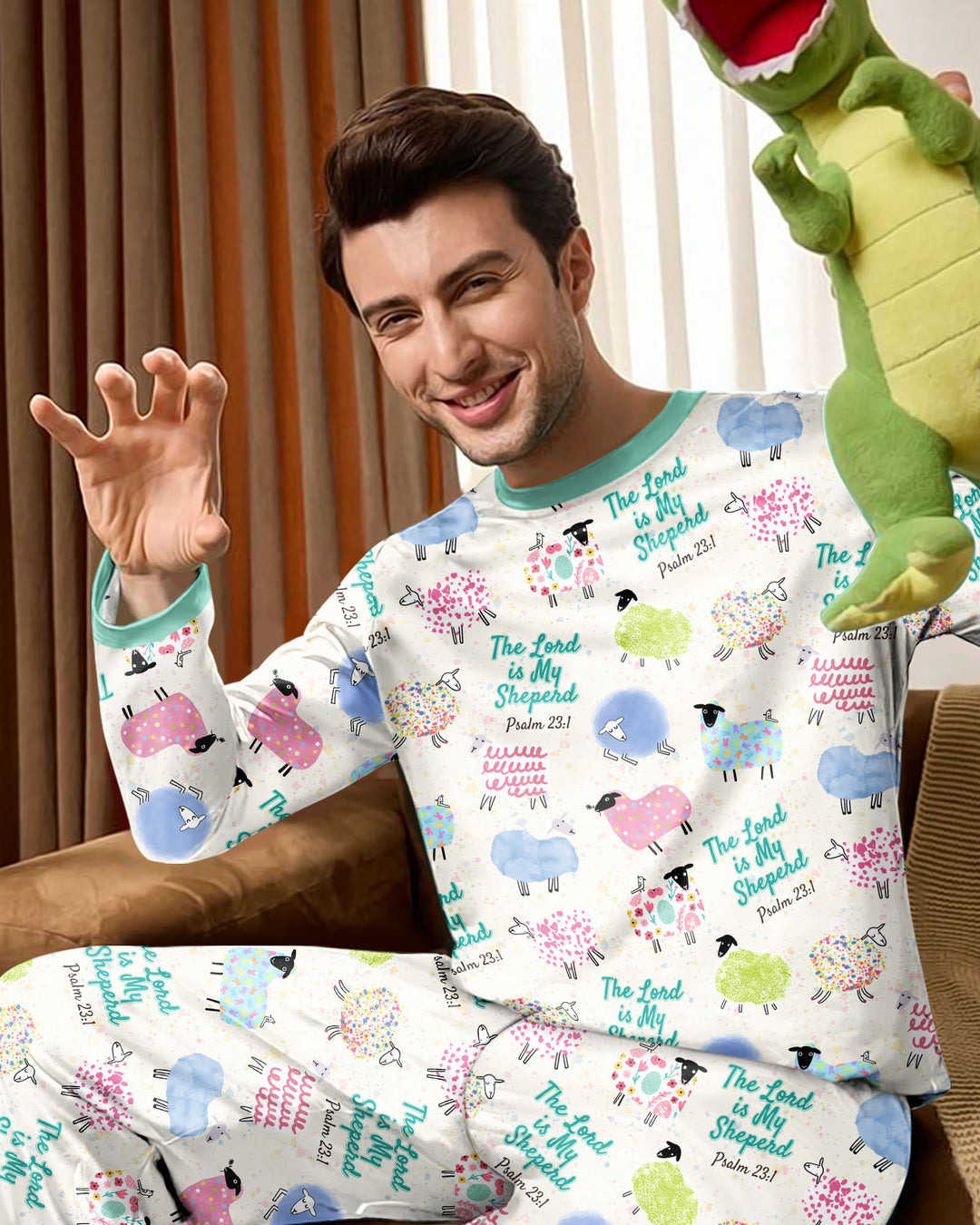 The Lord Is My Shepherd Psalm 23 Bamboo Men's Pajama Set