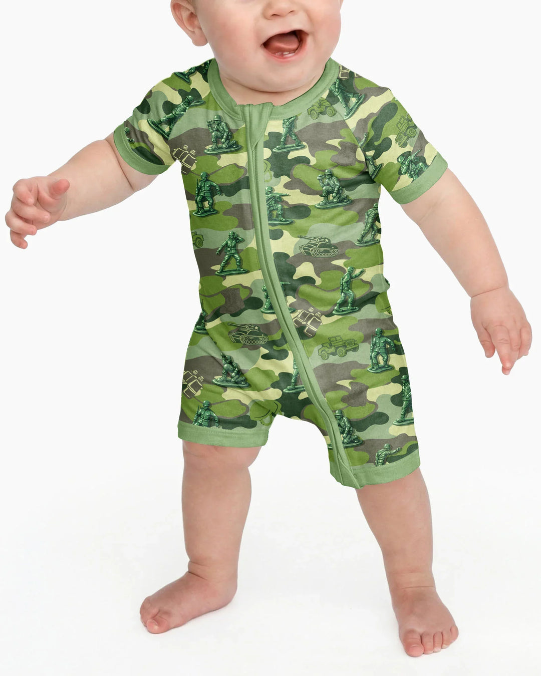 Green Army Men Bamboo Shorty Zippy