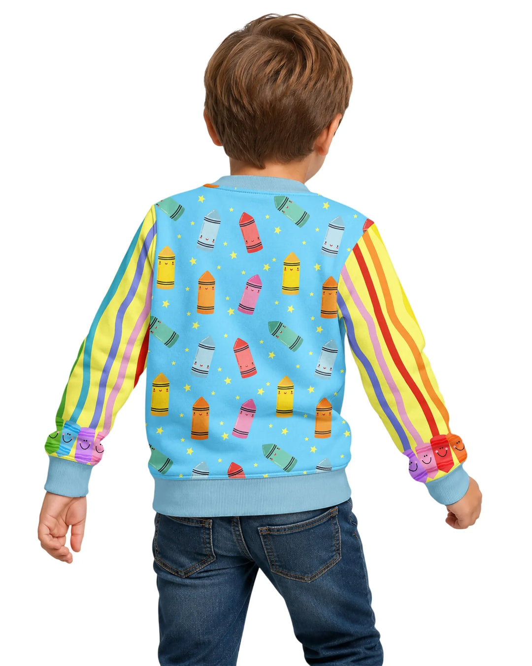 Happy Crayon Friends Bamboo Crewneck Sweatshirt