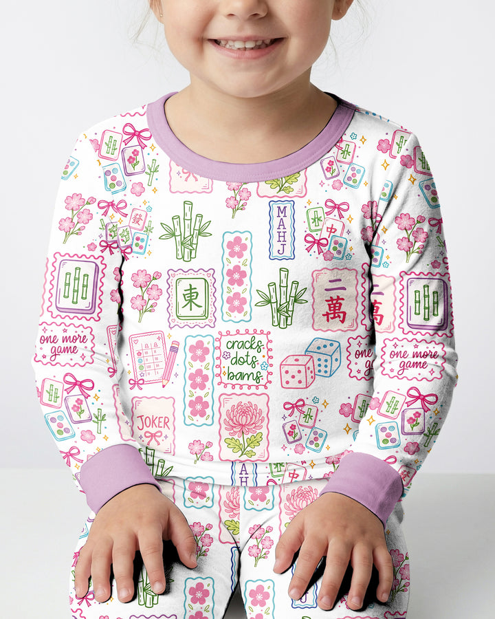 Cracks, Dots & Bams Mommy & Me Matching Bamboo Two Piece Long Sleeve Pajama Set