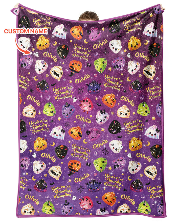 Custom Name You're A Spooky Dumpling Bamboo Blanket