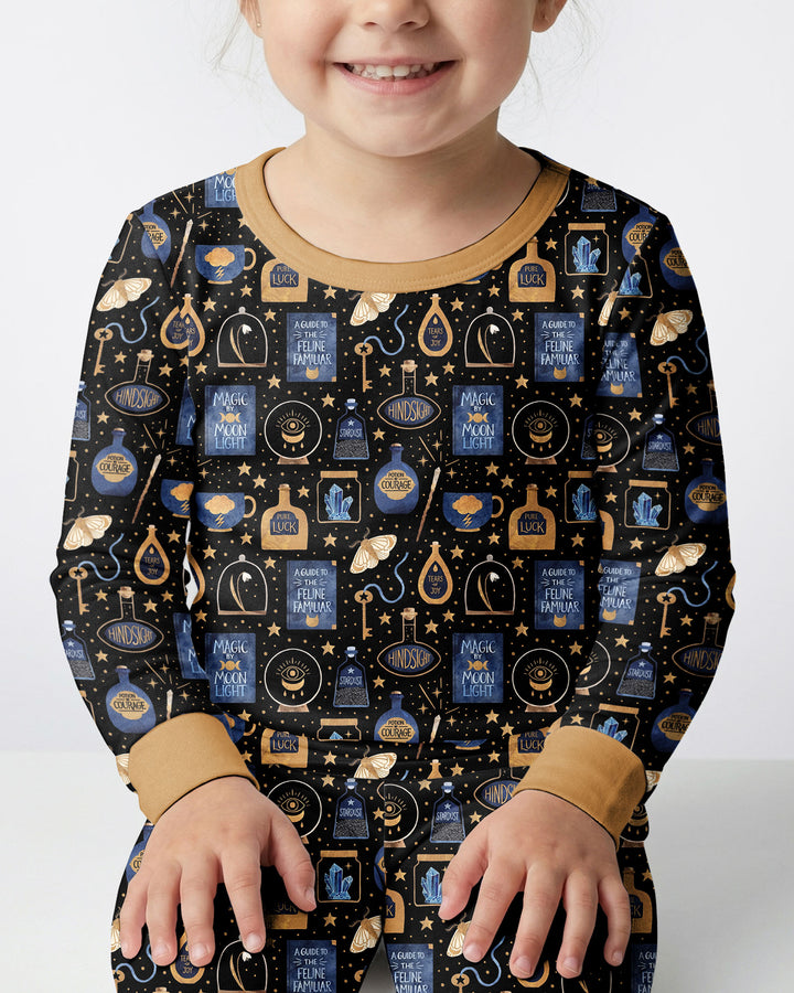 Good Witch Spell books and Potions Bamboo Two Piece Long Sleeve Pajama Set