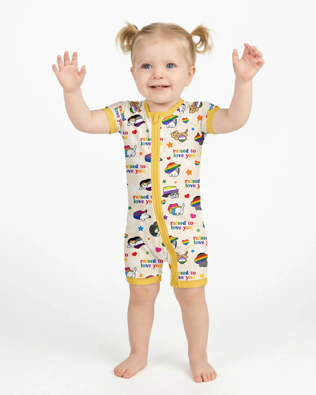 Rainbow Paws Family Matching Bamboo Shorty Zippy