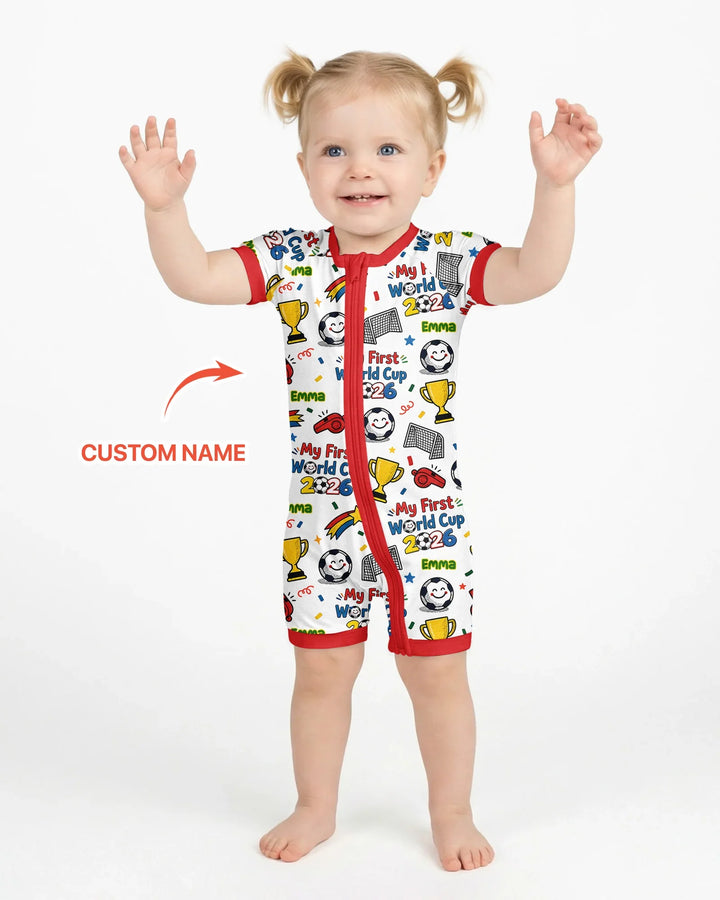 Custom Name My First Soccer Cup Bamboo Shorty Zippy