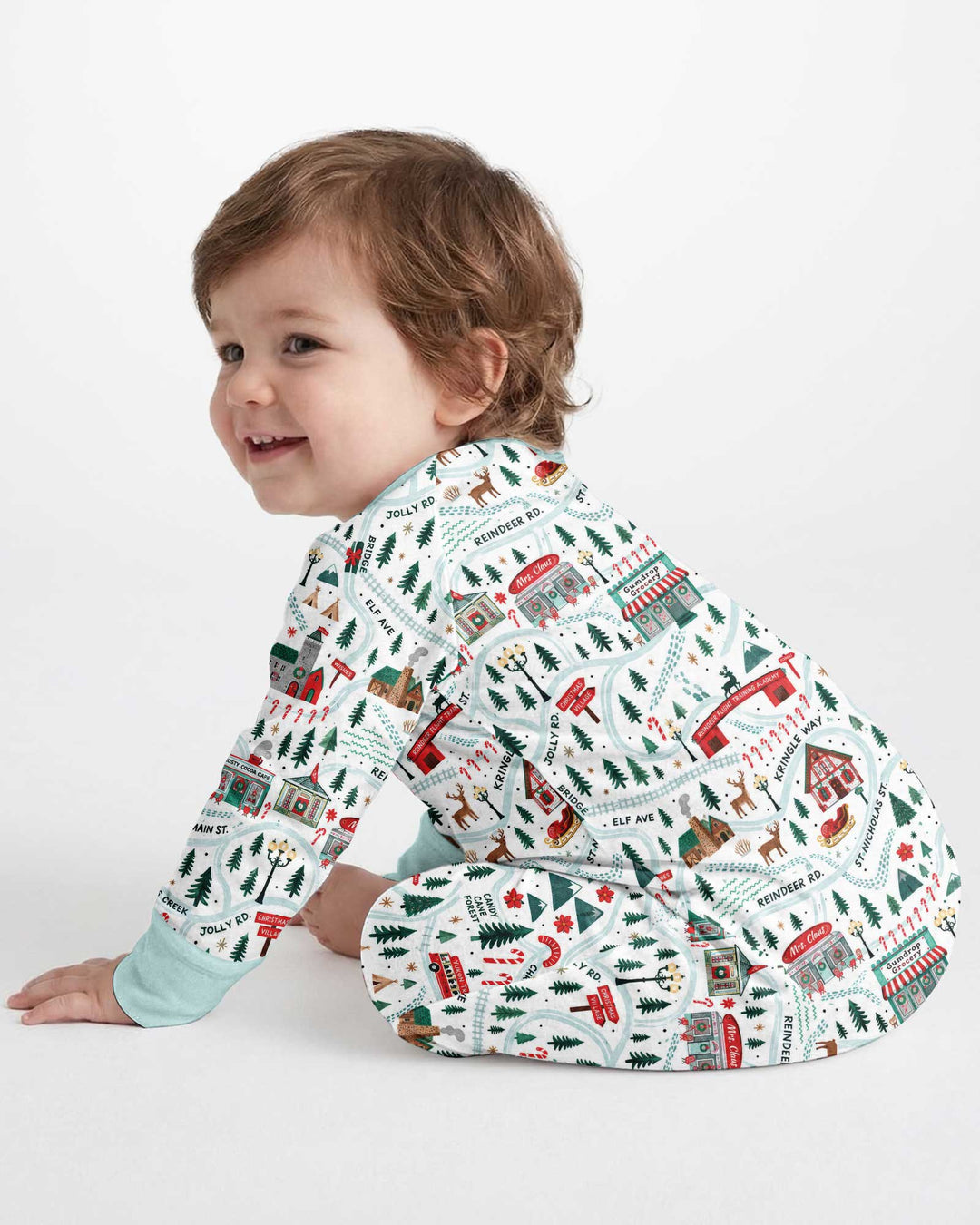 Whimsical North Pole Map Bamboo Convertible Zippy
