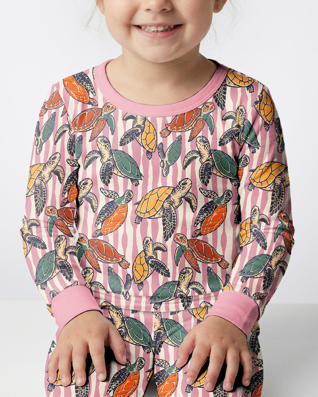 Turtle Bay Family Matching Bamboo Two Piece Long Sleeve Pajama Set