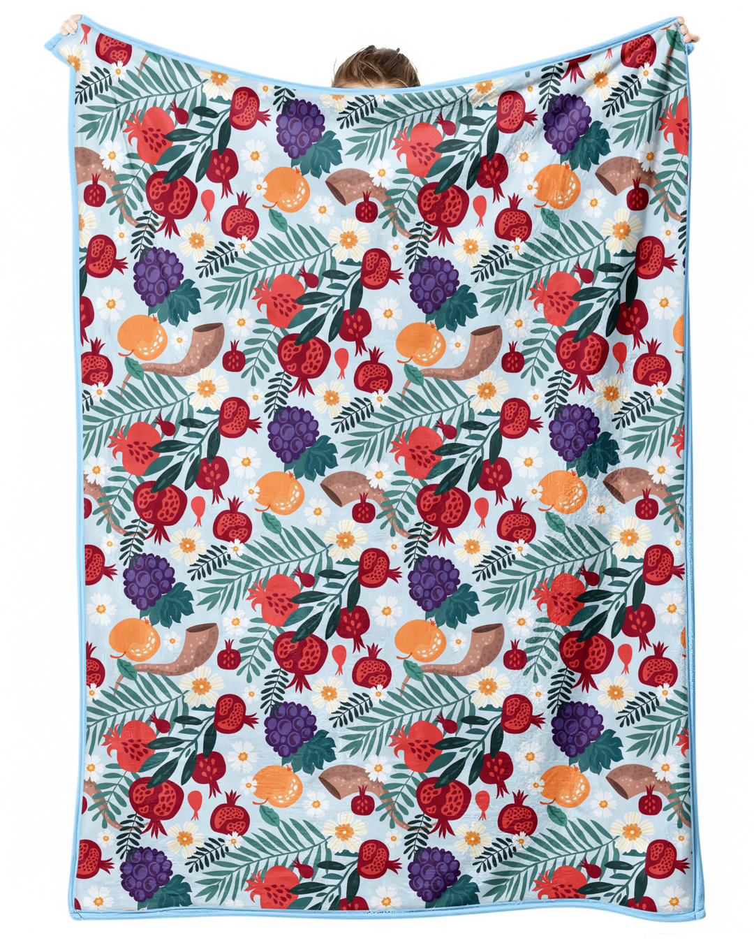 Pomegranate Blessings Night Family Matching Bamboo Blanket