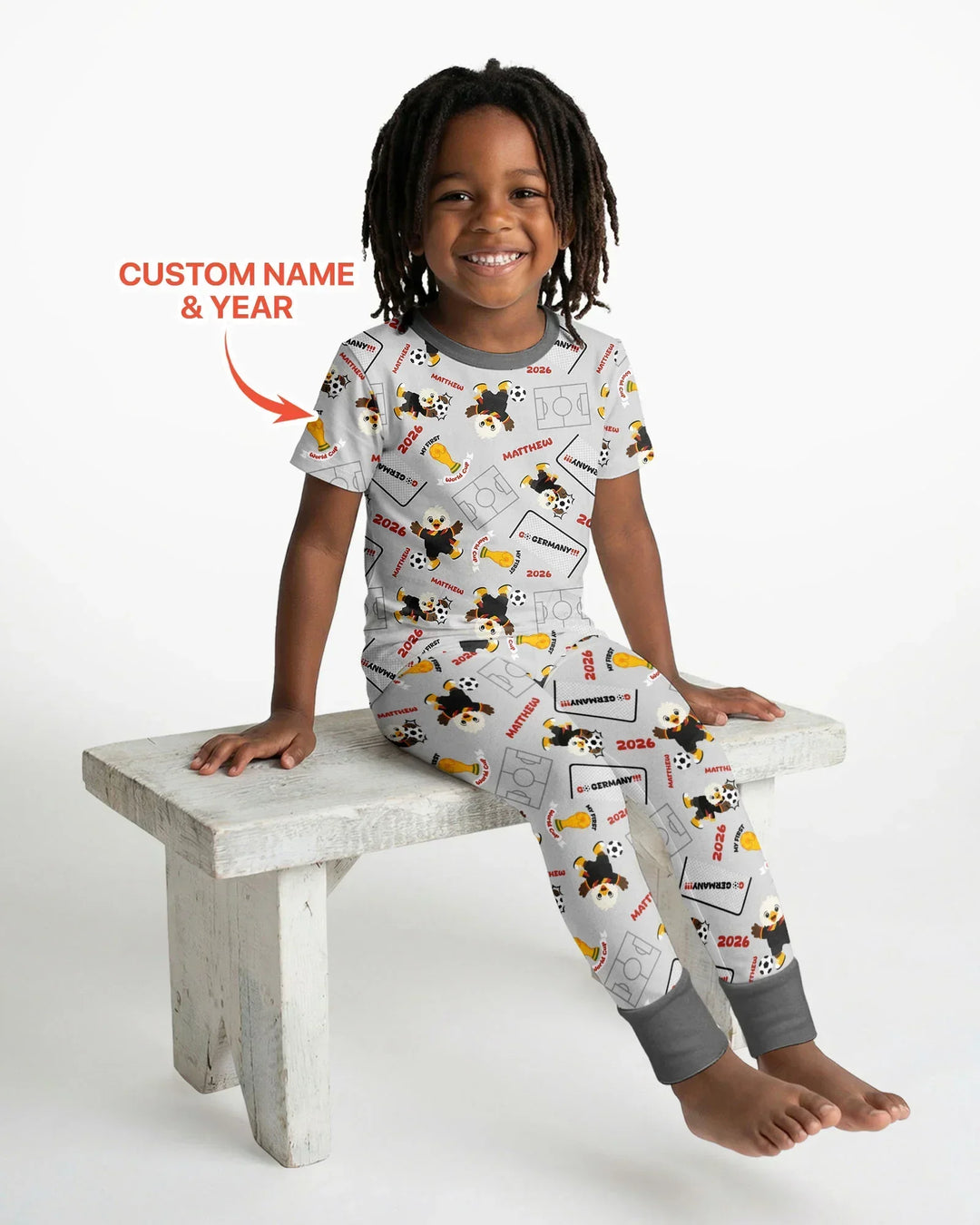 My First World Cup Bamboo Two Piece Short Sleeve Pajama Set