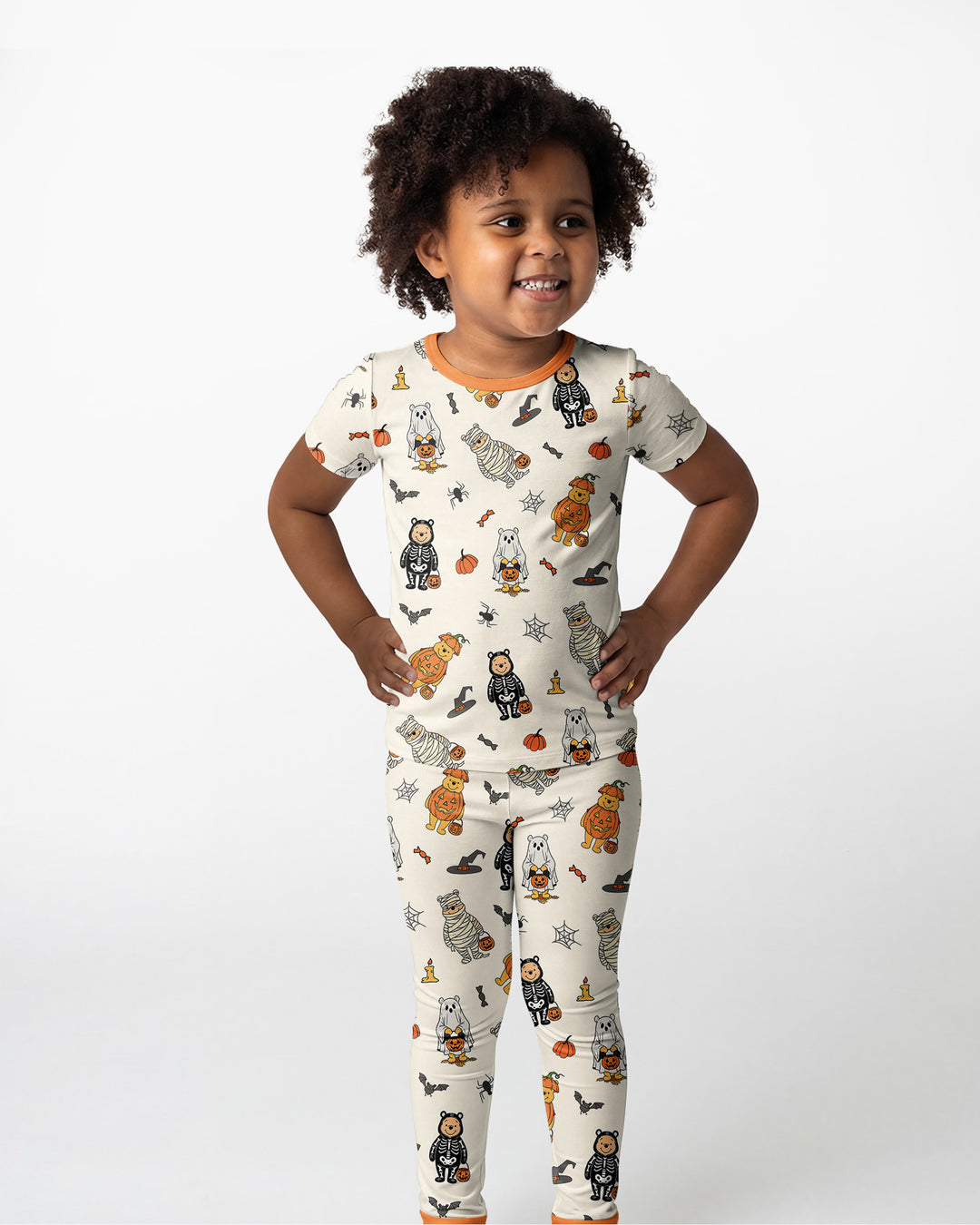 Retro Trick Or Treat Bamboo Two Piece Short Sleeve Pajama Set