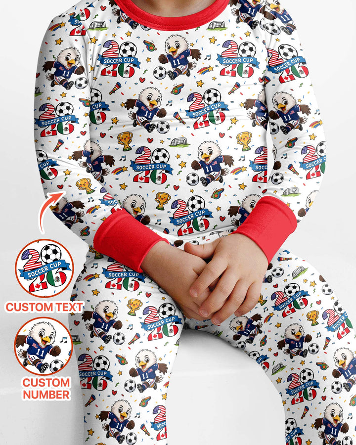 We Are The Champions Soccer Cup 2026 Bamboo Two Piece Long Sleeve Pajama Set
