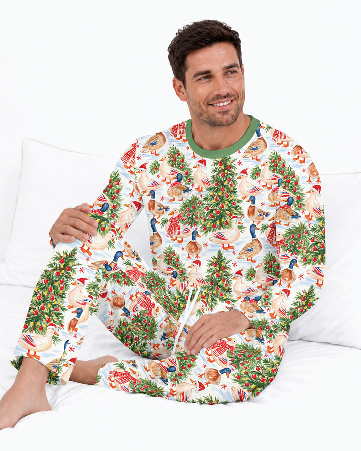 Christmas and Duck Bamboo Men's Pajama Set