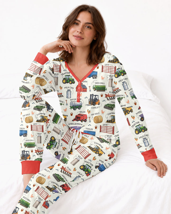 Little Farmer Bamboo Women Pajama Set