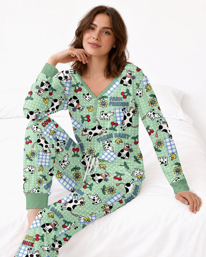 Moo Moo Chick Bamboo Women Pajama Set