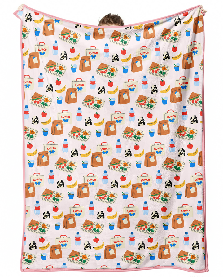 Happy School Lunch Bamboo Blanket