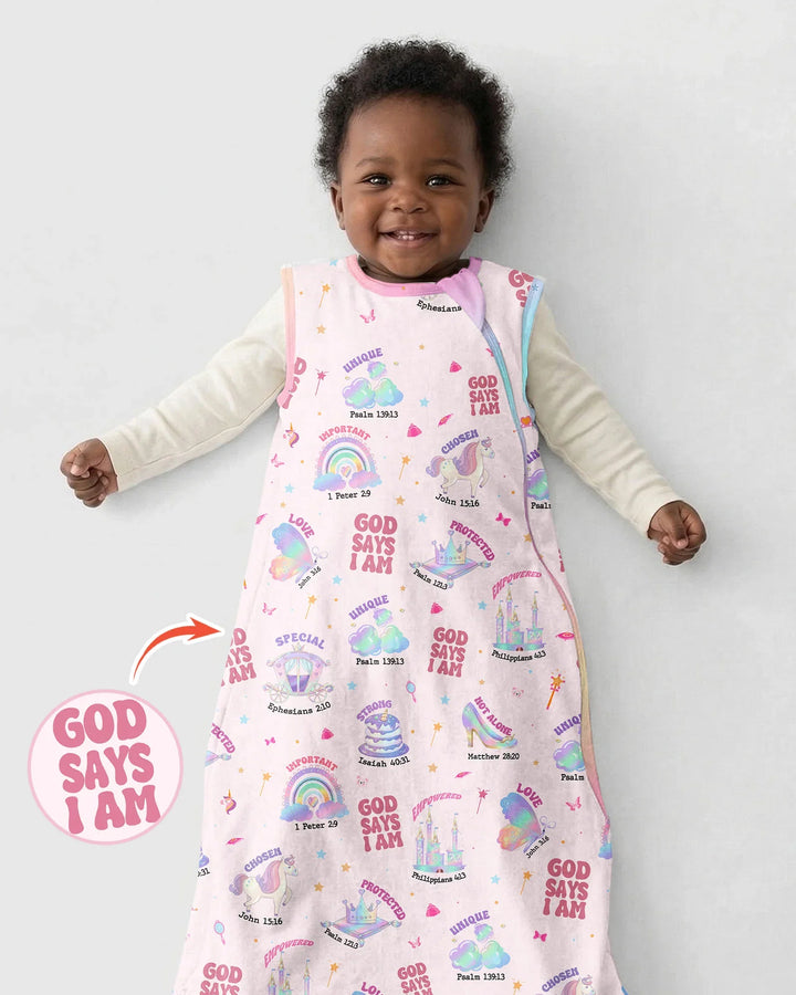God Says I Am Girl Bamboo Sleep Bag