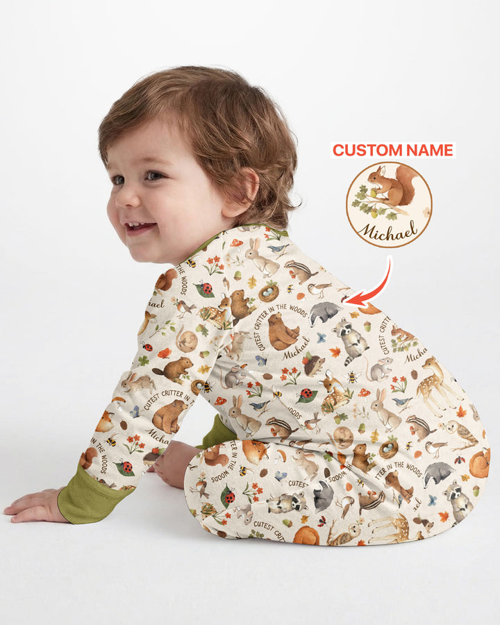 Cutest Critter In The Woods Custom Name Bamboo Convertible Zippy
