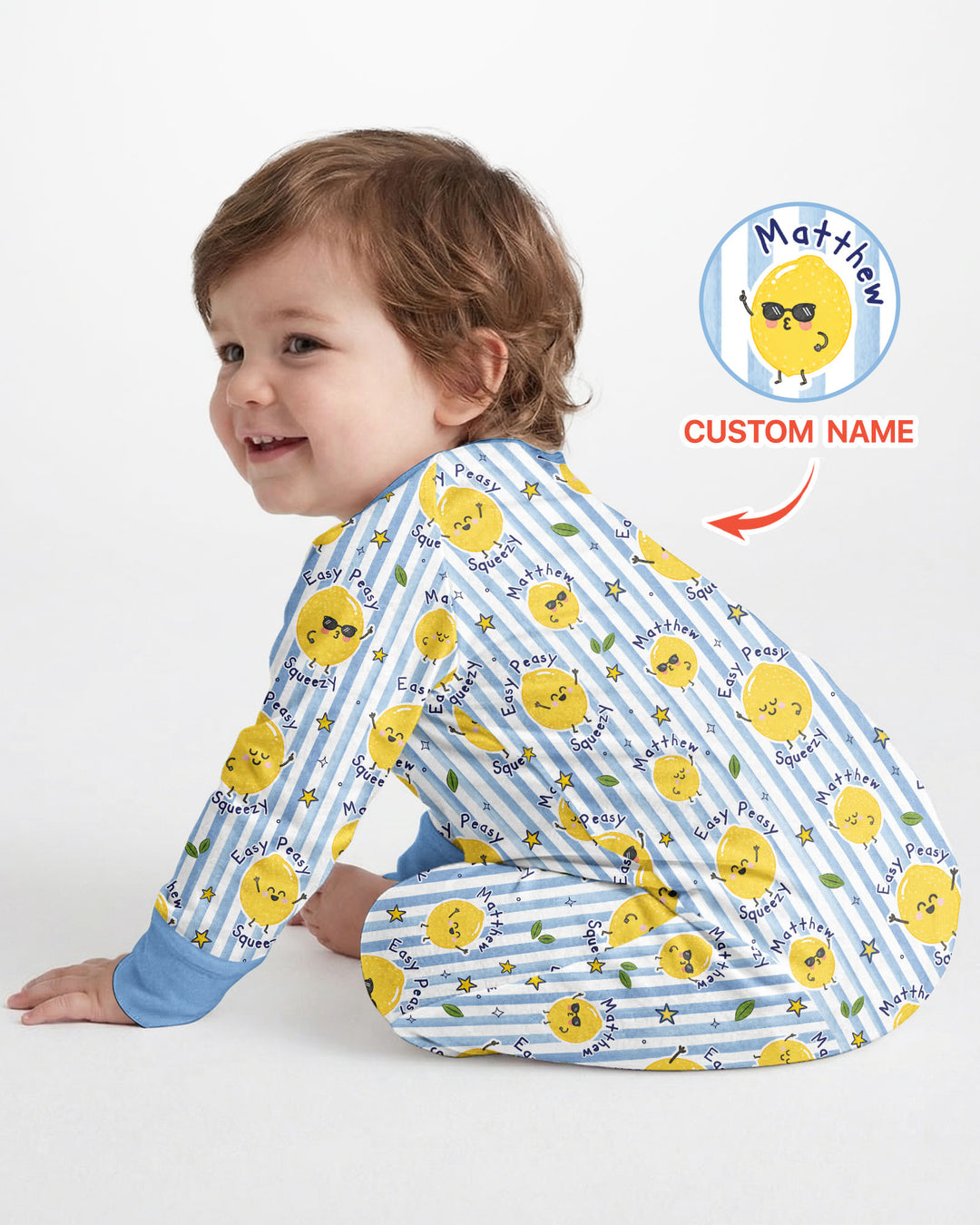 Easy Peasy Lemon Squeezy Custom Name Bamboo Convertible Zippy