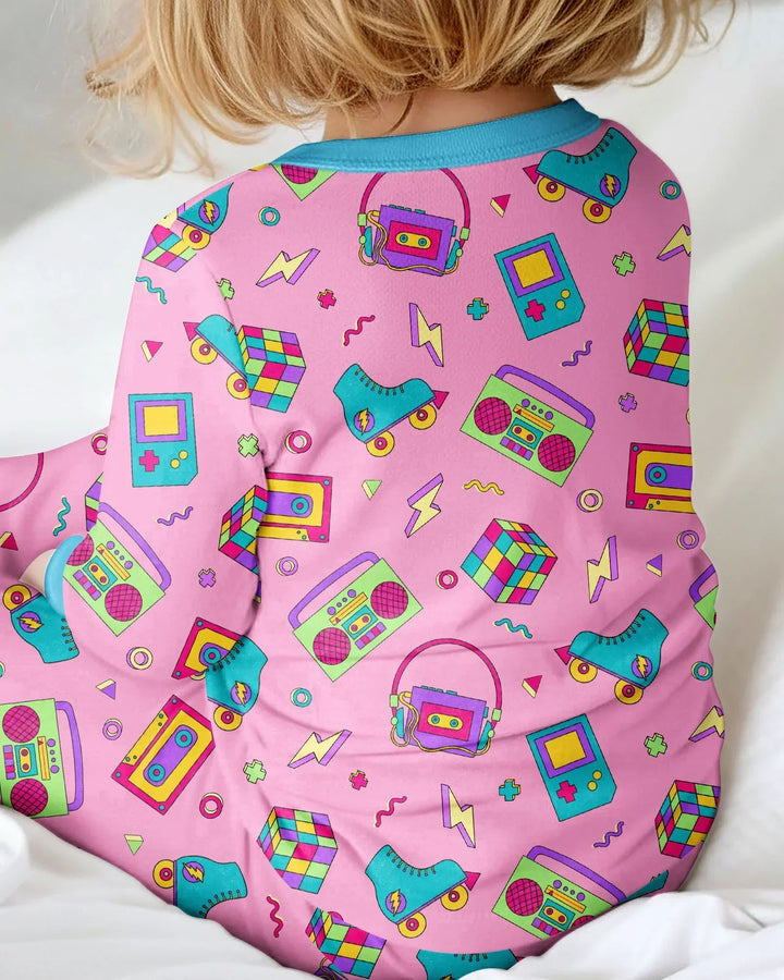 80s Retro Neon Bamboo Convertible Zippy