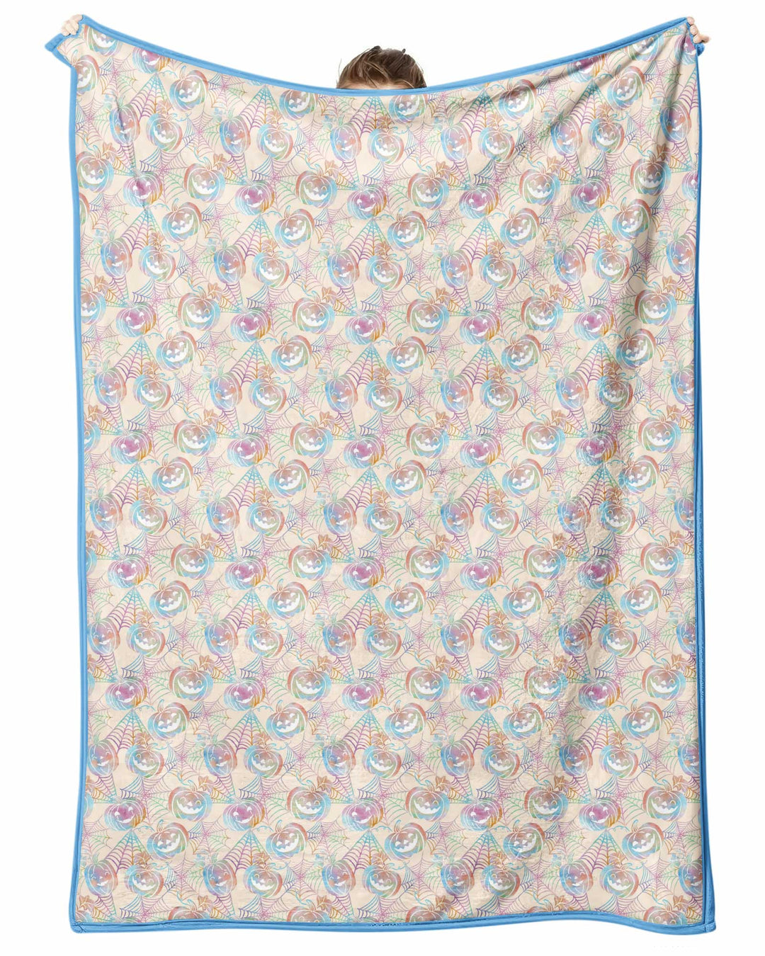 Pastel Halloween Jack O Lanterns Bamboo Blanket