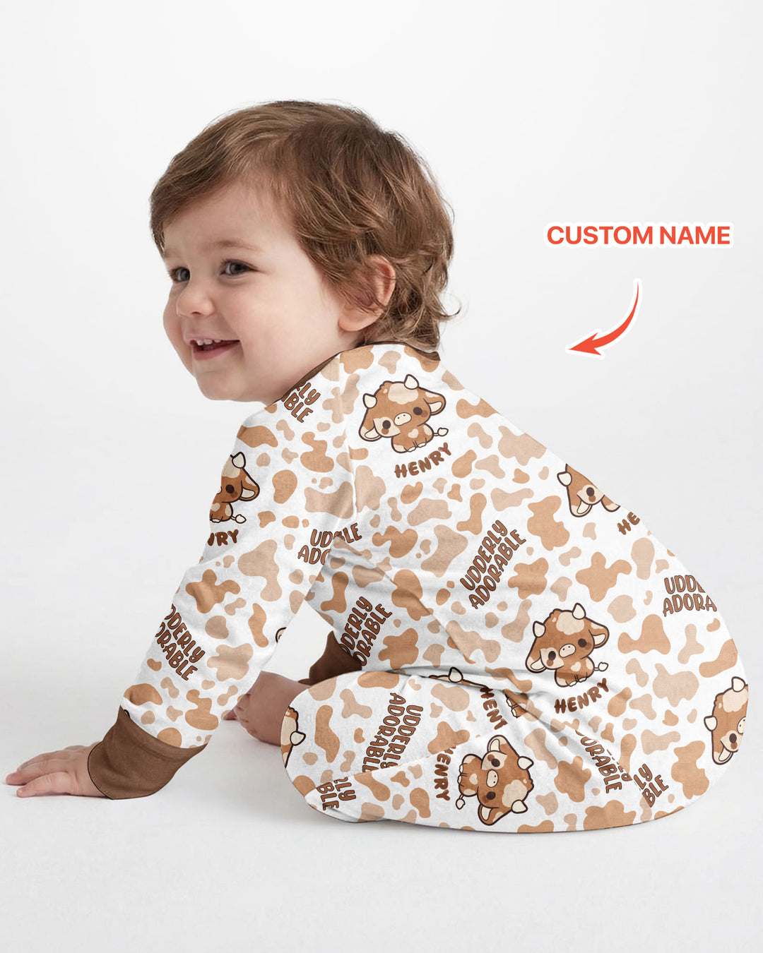 Udderly Adorable Custom Name Bamboo Convertible Zippy