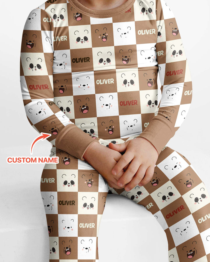 I Am Baby Bears Bamboo Two Piece Long Sleeve Pajama Set