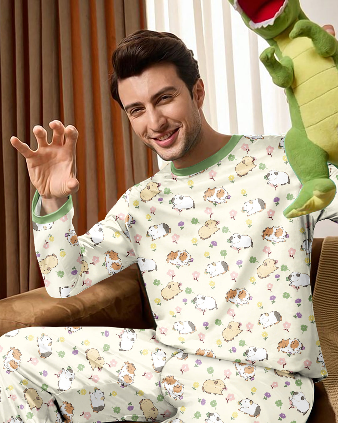 Guinea Pig Garden Bamboo Men's Pajama Set