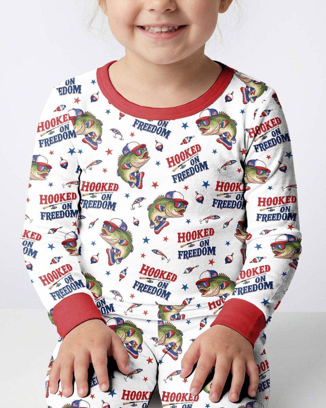 Hooked On Freedom Bamboo Two Piece Long Sleeve Pajama Set