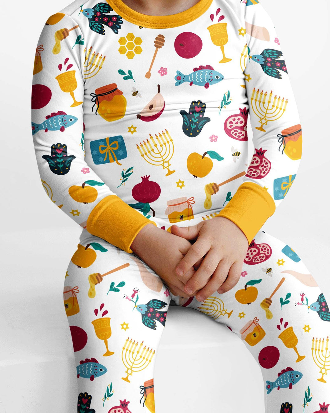 Shanah Tovah Party Bamboo Two Piece Long Sleeve Pajama Set