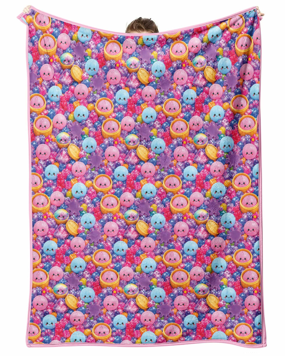 Rainbow Glitter Dumplings Bamboo Blanket