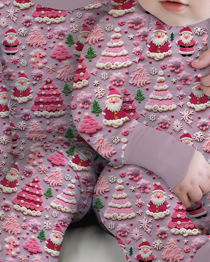 Pink Snowmen Bamboo Convertible Zippy