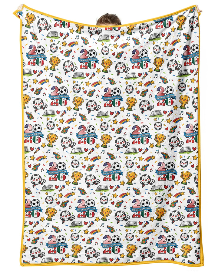 Soccer Fever 2026 Family Matching Bamboo Blanket
