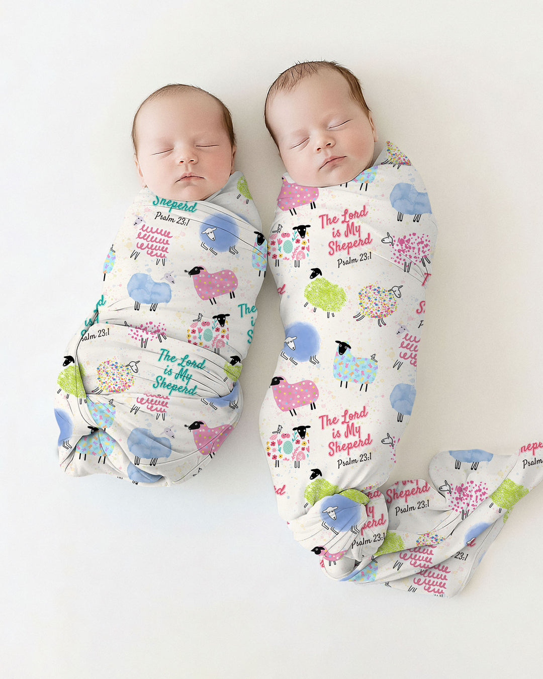 The Lord Is My Shepherd Psalm 23 Swaddle Blanket