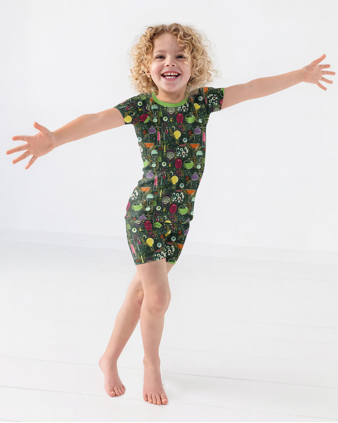 Mad Science Bamboo Two Piece Short Sleeve Shorts Pajama Set